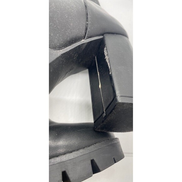 Zara Basic black Slip On platform Ankle Heeled boots EU 39 Women’s Fits 7.5US - Picture 8 of 12